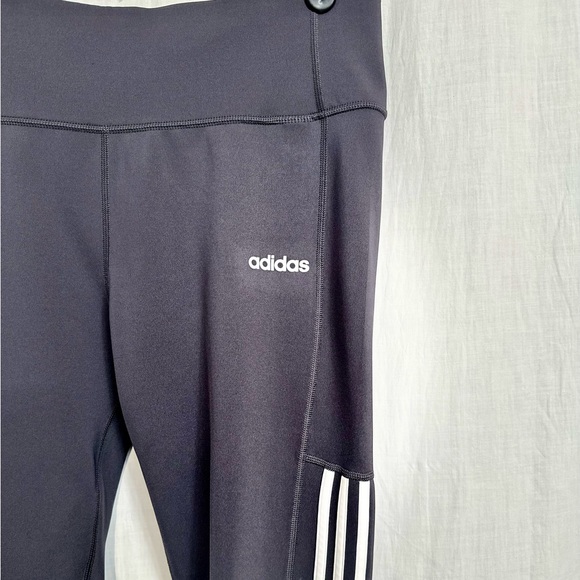 ADIDAS - TRACK PANTS Logo Stripes Wm Sz XL - BLACK - Picture 2 of 11